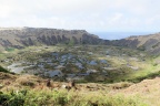 Le cratère du Rano Kau.