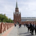 Moscou, l'entrée du Kremlin (Russie).