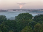La vapeur d'eau de la centrale nucléaire de Belleville.
