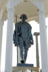 Pondichéry, statue de Gandhi.