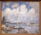 Bateaux sur la Seine. Alfred Sisley.