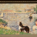 Chevaux dans l'eau. Georges Seurat.