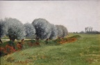Vilhelm Hammershoi - Paysage avec une rangée d'arbres