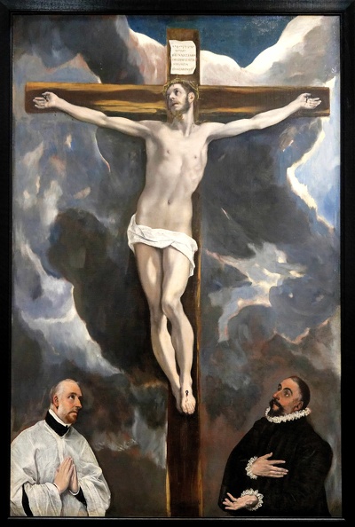 Le Christ en Croix adoré par deux donateurs