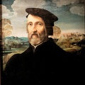 Ridolfo Ghirlandaio : Portrait d'un homme vêtu de noir.