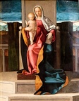 Giovanni Bellini : La Vierge et l'Enfant sur un trône.