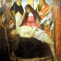 Fransco Botticini : Le Christ mort sur les genoux de la Vierge entouré de St Louis de Toulouse, St Dominique, St Jacques et St Nicolas.