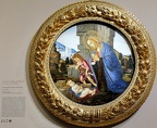 botticelli : la Vierge et St Jean Baptiste adorant l'Enfant.