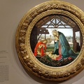 Maître des bâtments gothiques (Jacobo Foschi ?) : la Vierge et St Jean Baptiste adorant l'Enfant devant un vue de Venise.