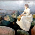 Nuit d'été. Inger sur la plage. 1889, huile sur toile.