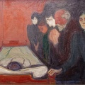 Près du lit de mort. 1895, huile et détrempe sur toile.