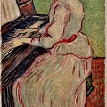 Blanche Derousse (d'après Van Gogh), portrait de Mlle Gachet au piano.